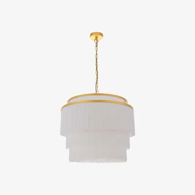 Pagazzi Itziar 3 Light White and Gold Ceiling Pendant