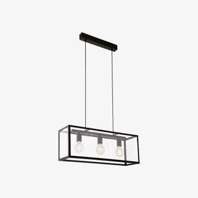 Pagazzi Charterhouse 3 Light Black Box Ceiling Pendant