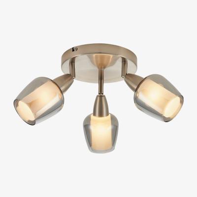 Pagazzi Kennen 3 Light Spot Satin Nickel Flush Ceiling Light