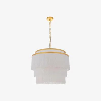 Pagazzi Itziar 3 Light White and Gold Ceiling Pendant