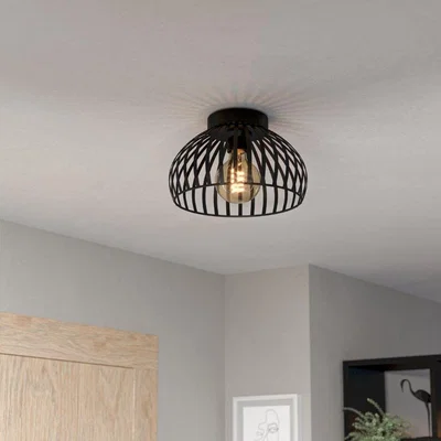 Pagazzi Mogano Small Black Flush Ceiling Light