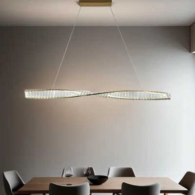Pagazzi Sparkle Gold LED Linear Pendant Ceiling Light 36w