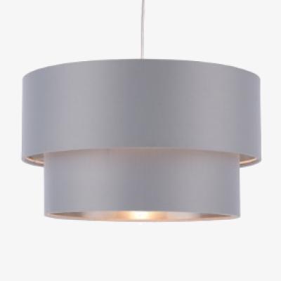 Pagazzi Rute Grey &amp; Silver Pendant Shade