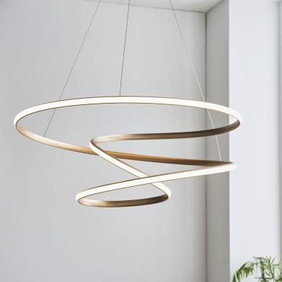 Pagazzi Twirl LED Gold Pendant Ceiling Light