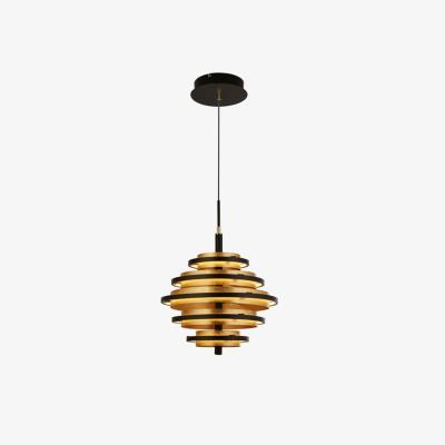 Pagazzi Hive 5 Light Black/Gold LED Warm White Pendant Ceiling Light