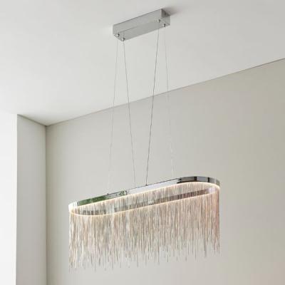 Pagazzi Orphelia Polished Chrome Oval LED Linear Pendant