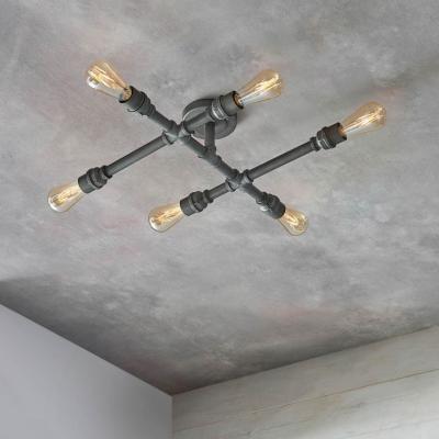 Pagazzi Pipe 6 Light Semi Flush Ceiling Light