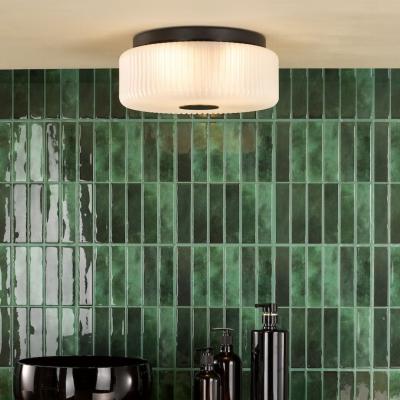 Pagazzi Twyman 3-Light Satin Black IP44 Flush Ceiling Light