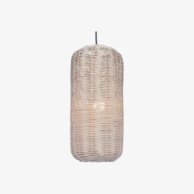 Pagazzi Lanai Grey Wash Woven Capsule Pendant Ceiling Light