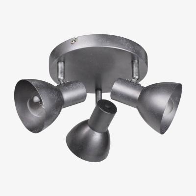 Pagazzi Idris Brushed Pewter 3 Light Spotlight Ceiling Plate