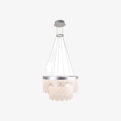 Pagazzi Letzia 2 Light Tiered Scallop LED Pendant Ceiling Light