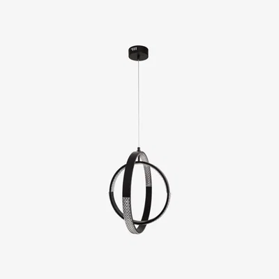 Pagazzi Yaiza Matt Black &amp; Crystal Ceiling Pendant