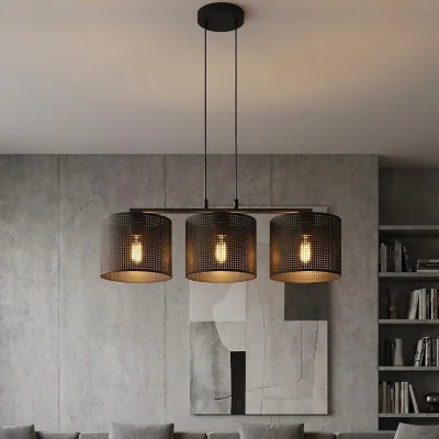 Pagazzi Lux 3 Light Linear Pendant Black