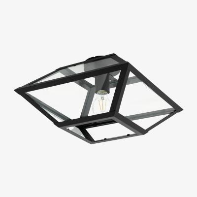 Pagazzi Casefabre 1 Light Flush Black Ceiling Light