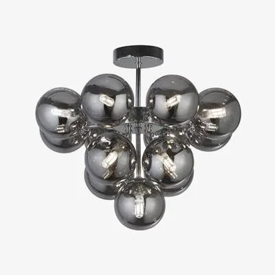 Pagazzi Berry 13 Light Smoked Glass Pendant Light