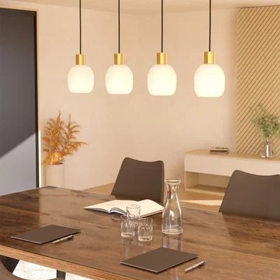 Pagazzi Manzanares 4-Light Brushed Brass Ceiling Pendant Light