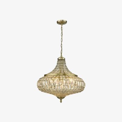 Pagazzi Asmara Antique Brass &amp; Crystal Ceiling Pendant