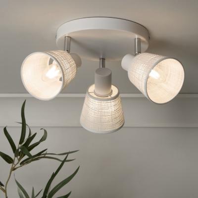 Pagazzi Astor 3 Light White Spotlight Ceiling Plate