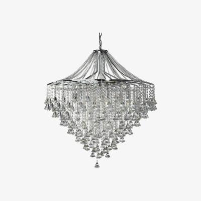 Pagazzi Dorchester Polished Chrome and Crystal 7 Light Ceiling Light