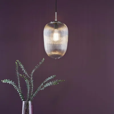 Pagazzi Abrielle Polished Nickel & Glass Pendant Ceiling Light