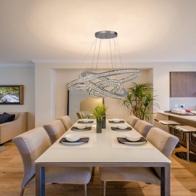 Pagazzi 3 Band Pendant Light with Crystal