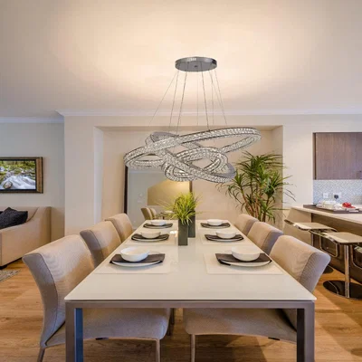 Pagazzi 3 Band Pendant Light with Crystal