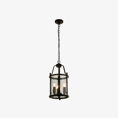 Pagazzi Lantern 3 Light Black Ceiling Pendant