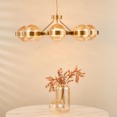 Pagazzi Ophira 8-Light Antique Gold Pendant