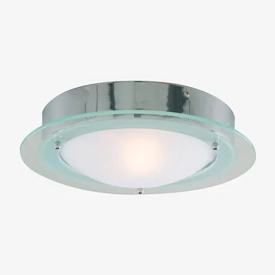 Pagazzi Searchlight Flush Bathroom Ceiling Light Polished Chrome 30cm