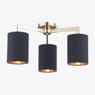 Pagazzi Olive 3 Light Gold Semi-Flush Ceiling Light