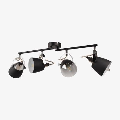 Pagazzi Ahron Matt Black 4 Light Ceiling Spotlight Bar