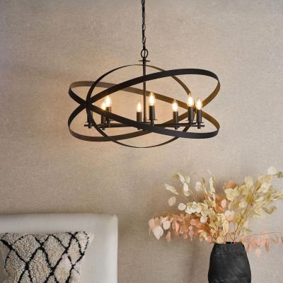 Pagazzi Nitya 8 Light Matte Black Pendant Ceiling Light