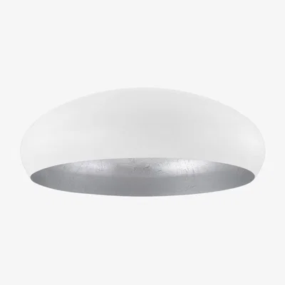 Pagazzi Eglo Mogano White and Silver Ceiling Pendant Shade