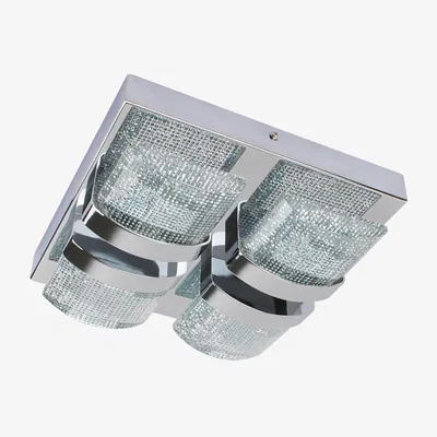 Pagazzi Liana Polished Chrome Square LED Flush Ceiling Light