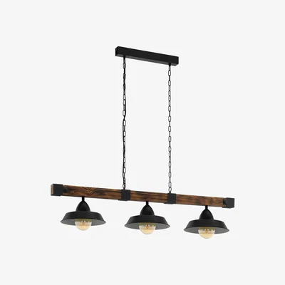 Pagazzi Oldbury Wood 3 Light Ceiling Light Bar