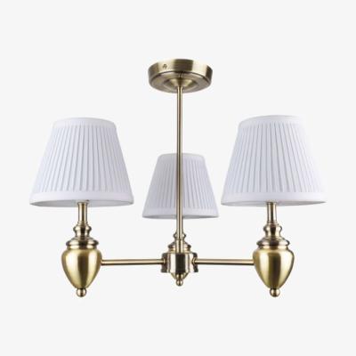 Pagazzi Giona Antique Brass &amp; White Semi Flush 3 Light