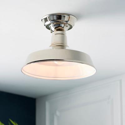 Pagazzi Darton Polished Nickel Semi-Flush Ceiling Light