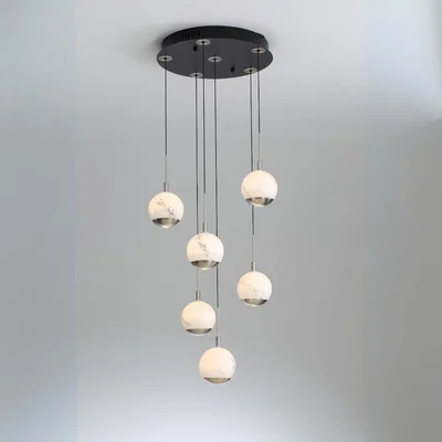 Pagazzi Astrid 6 Light Silver Pendant Ceiling Light
