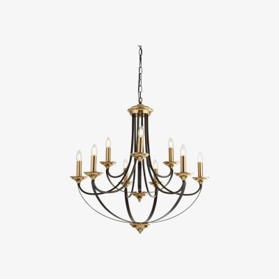 Pagazzi Belfry 9 Light Dark Brown and Bronze Ceiling Light
