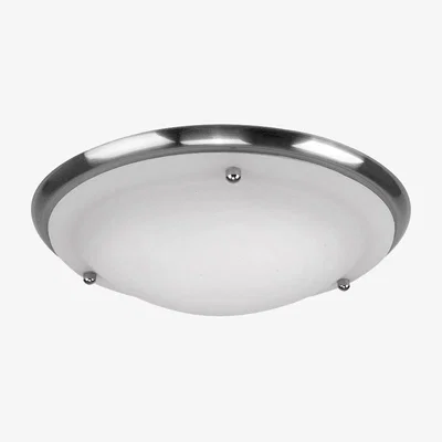 Pagazzi Jade Bathroom Flush Ceiling Light Satin Nickel
