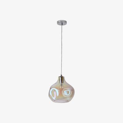 Pagazzi Miles Iridescent Dimpled Glass Pendant Ceiling Light