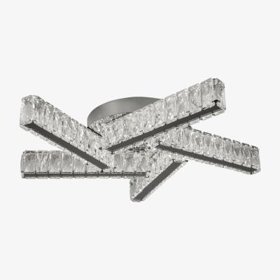 Pagazzi Clover LED 5 Light Polished Chrome & Crystal Ceiling Light