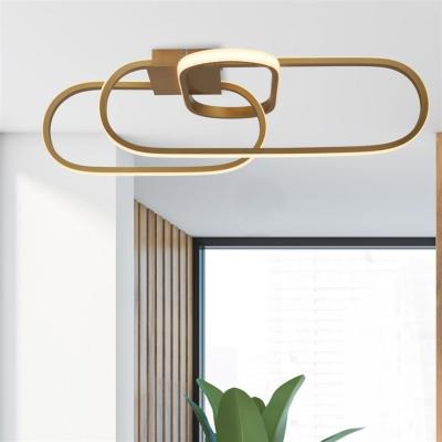 Pagazzi Clip Gold LED Flush Ceiling Light