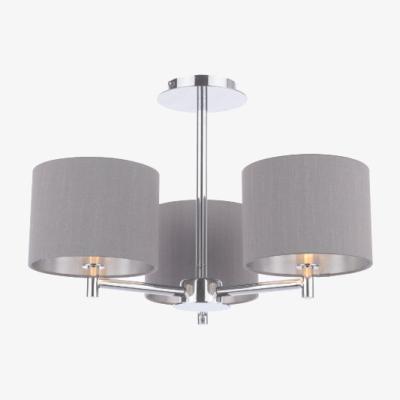 Pagazzi Valentia Polished Chrome Semi Flush Ceiling Light
