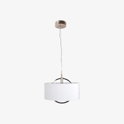 Pagazzi Lodato Polished Nickel LED Pendant Ceiling Light with White Shade