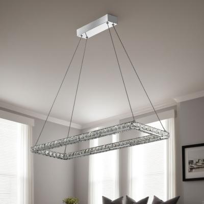 Pagazzi Clover Chrome LED Linear Ceiling Pendant