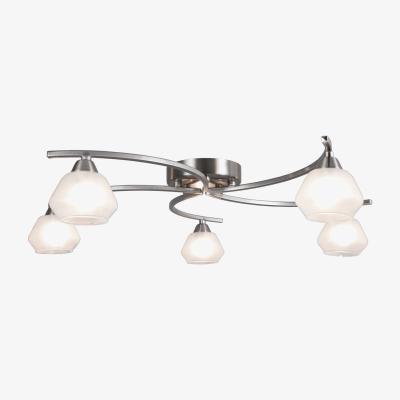 Pagazzi Milner Satin Nickel 5 Light Semi Flush Ceiling Light