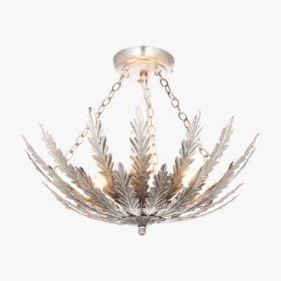 Pagazzi Delphine Silver Semi Flush Ceiling Pendant