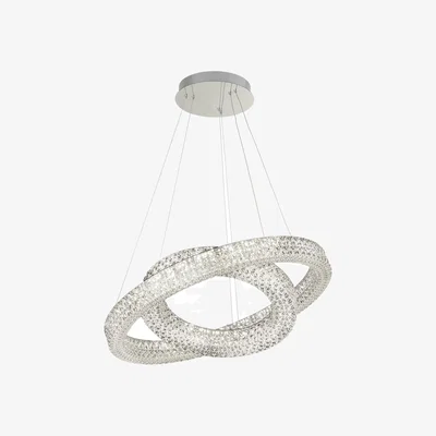 Pagazzi Lux & Belle Double Hoop Acrylic and Chrome Pendant