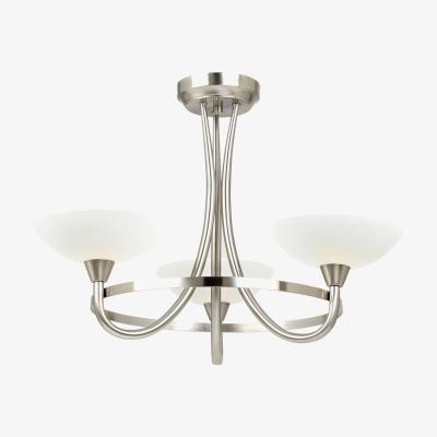 Pagazzi Endon Cagney 3 Light Ceiling Light Satin Chrome